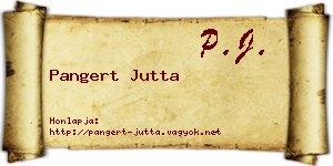 Pangert Jutta névjegykártya